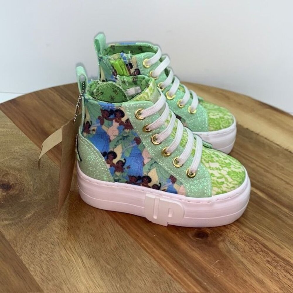Ground Up Disney Princess and the Frog Tiana Hightop Side Zip Baby Shoes Size 6 - Picture 7 of 14